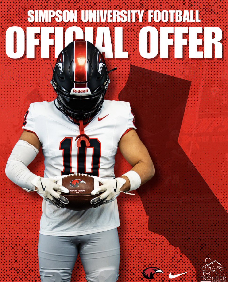 J_merch24's tweet photo. I am extremely excited and fortunate to have received an offer from Simpson University!! @CoachPrice___ @SimpsonU_FB @coach_soza @N3XTrecruiting @RecruitingFitFB https://t.co/sCRXDYs2Qg