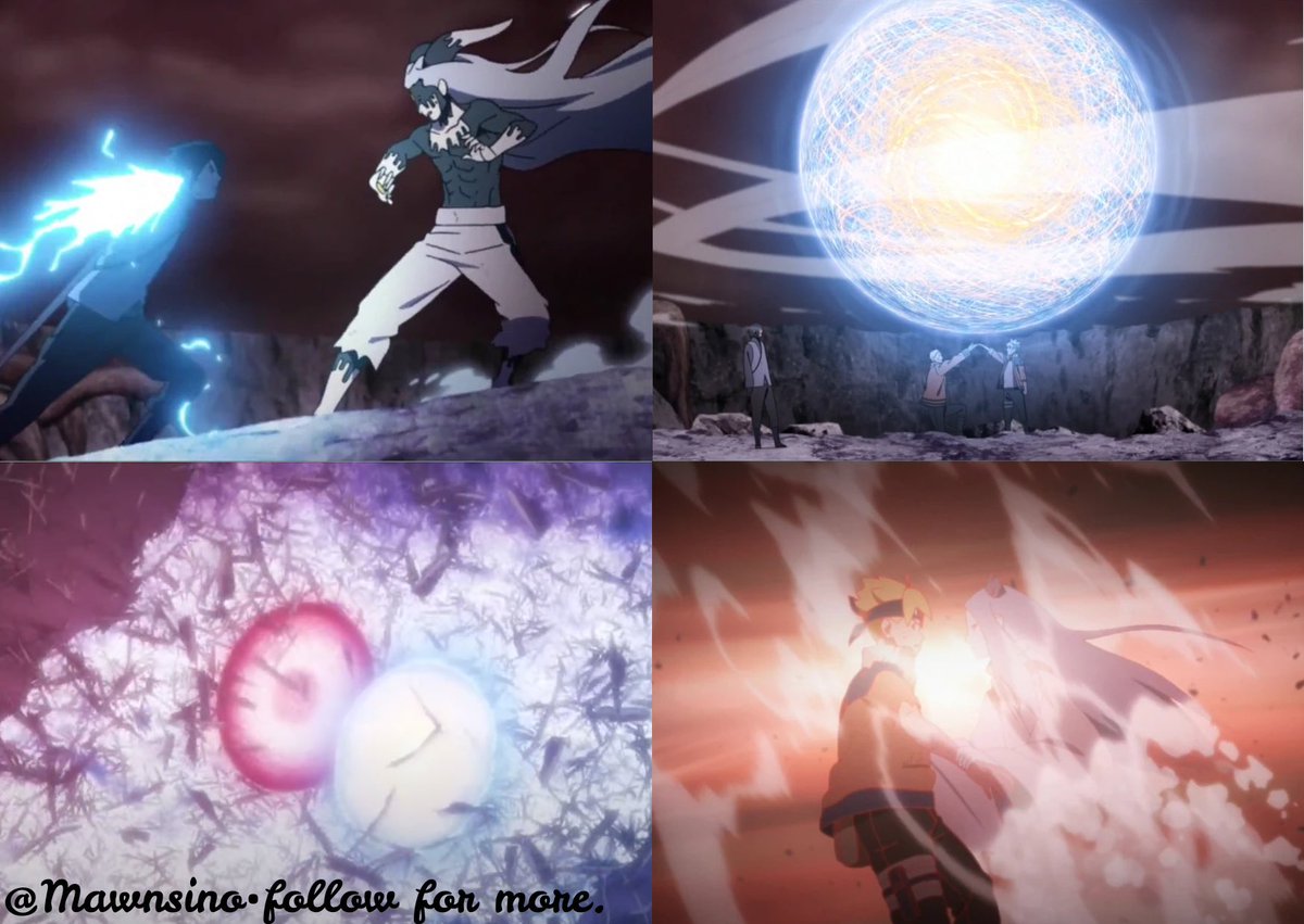 oghenetefe's tweet photo. 🚨 The Chidori wasn’t fake.

Momoshiki actually absorbed it.

People often forget what happened in that sequence.

When Sasuke used Amenotejikara and switched places with Boruto, Momoshiki immediately found himself with Sasuke’s Chidori driving straight toward one of his palm Rinnegan.

His reaction wasn’t to dodge.

It wasn’t to tank it.

He absorbed it.

So the real question isn’t whether the Chidori was fake.

It’s why he didn’t do the exact same thing against Boruto’s Giant Rasengan.

There are a few possibilities.

The first is timing.

By the time Boruto’s Giant Rasengan reached him, Momoshiki had already taken significant damage.

His confidence had been shaken after Naruto’s massive Rasengan, and Sasuke had repeatedly disrupted his rhythm throughout the fight.

The second possibility is something many fans overlook.

Momoshiki doesn’t automatically absorb every ninjutsu.

Throughout the fight he alternates between absorbing, dodging, counterattacking and using his own techniques.

His absorption isn’t portrayed as an automatic defense that activates whenever chakra gets close.

He has to consciously use it.

That makes his decision-making just as important as the ability itself.

But here’s the part that interests me most.

The story wasn’t trying to prove Boruto was already stronger than Momoshiki.

It was showing something completely different.

Boruto only reached Momoshiki because Naruto entrusted him with his chakra.

Sasuke created the opening.

Naruto distracted Momoshiki.

Everyone else exhausted him beforehand.

Boruto delivered the final blow…

But it wasn’t a solo victory.

It was the final move in a battle that had already been won by everyone fighting together.

That’s an important distinction people often miss.

🧵