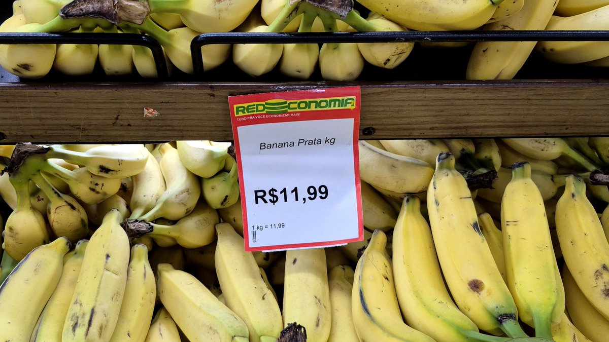 RTdoBrasil's tweet photo. QUANDO FOI QUE NORMALIZAMOS ISSO AQUI???

R$11,99 Banana
R$42,90 Kiwi
R$13,49 Uva
R$19,95 Morango

Vai se foder, não dá mais!
FORA LULA, FORA PT! ❌️ https://t.co/l1l88qFbpS