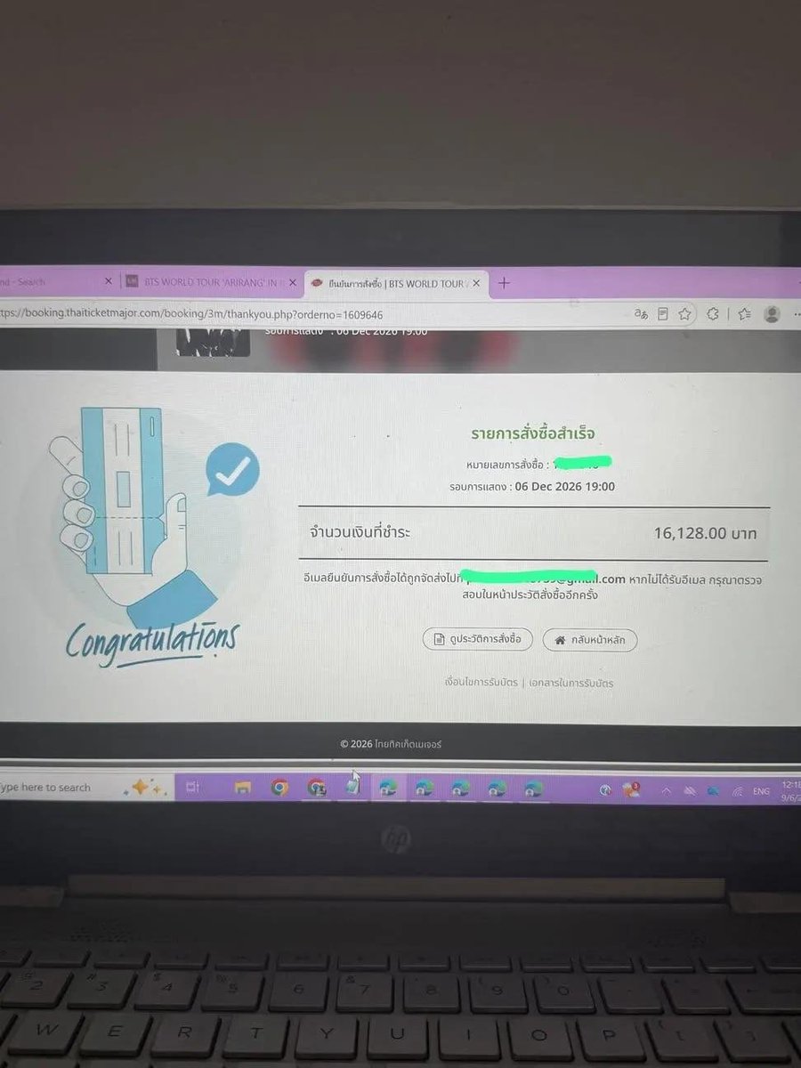 THEUNREAL9's tweet photo. BTS ARIRANG IN BANGKOK VIP SOUNDCHECK SECURED IN LESS THAN AN HOUR!!!

VIP Soundcheck tickets available, so letting them go.

Date: 6 Dec 2026
Ticket Type: VIP Soundcheck
Quantity: 2 tickets (side by side)
DM if interested. Serious buyers only. T&amp;C
@ticketsonico https://t.co/yllgDF8s5d
