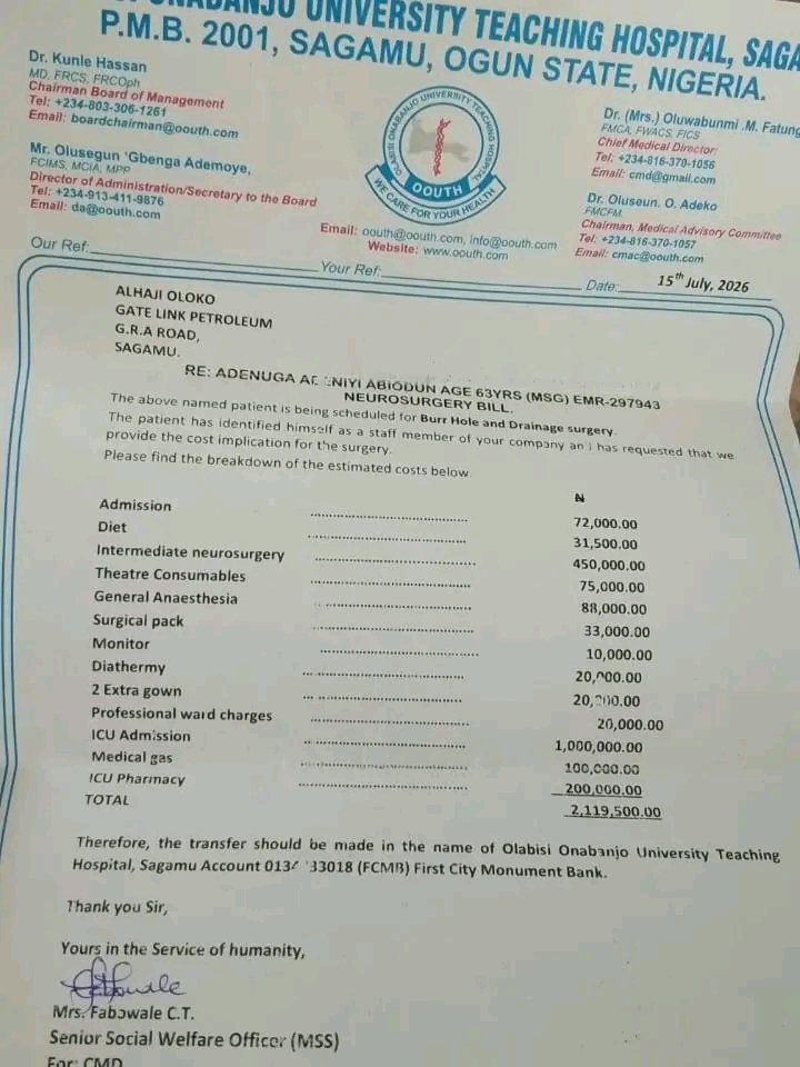 KazeemAyomideB1's tweet photo. If you come across this, pls help and retweet to your tl, your dad will not die untimely.  Subdural hematoma and he would need urgent surgery. 
9013469573
Adenuga Olajuwon Emmanuel
Opay 
@rundriveng
@Adekafilat 
@the_beardedsina  I tried messaging you but it isn't going through https://t.co/NR2fTSHXyp