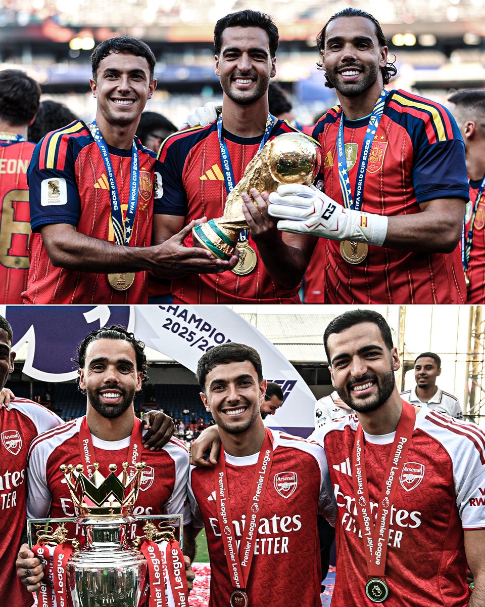 ESPNUK's tweet photo. ▪️May 2026 🏆
▪️July 2026 🏆
 
Arsenal's Spanish stars racking up silverware in the space of two months 😮‍💨 https://t.co/ZkUUHFgWCC