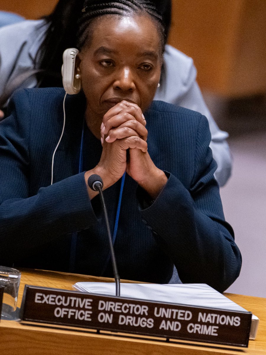 Monica_Juma_'s tweet photo. This morning, I had the honour of briefing the @UN Security Council and presenting @UNODC’s 11th report on the situation in Haiti.

The report documents a significant shift in trends: armed gangs are tightening their grip on Haiti’s institutions and economic lifelines, steadily replacing the authority of the State and holding both the government and communities hostage.

This is no longer only a security crisis; it is increasingly a governance crisis driven by organized crime, with profound humanitarian, political and development consequences.

Prior to tabling the report, I undertook a mission to Haiti and the Dominican Republic to have a first hand sense of the state of play.

The path to peace requires action on several fronts: meeting urgent needs today, including provision of security, while building the capacity of institutions that can secure tomorrow, such as the criminal justice system in order to restore the rule of law and prevent the entrenchment of organized criminal networks.

That means helping Haitian authorities to reclaim key territory, dismantle the criminal economies fuelling the violence, strengthen border management and regional cooperation, and restore trust between citizens and the State.

Only by tackling both the symptoms and the root causes of the crisis can we help Haiti build lasting peace, security and the rule of law. UNODC is at the forefront to offer tangible solutions and calls on Caribbean states and the rest of the international community to offer political support and the necessary resources to  stabilize Haiti, protect its citizens, restore the livelihoods of its population, and return it to a constitutional dispensation.