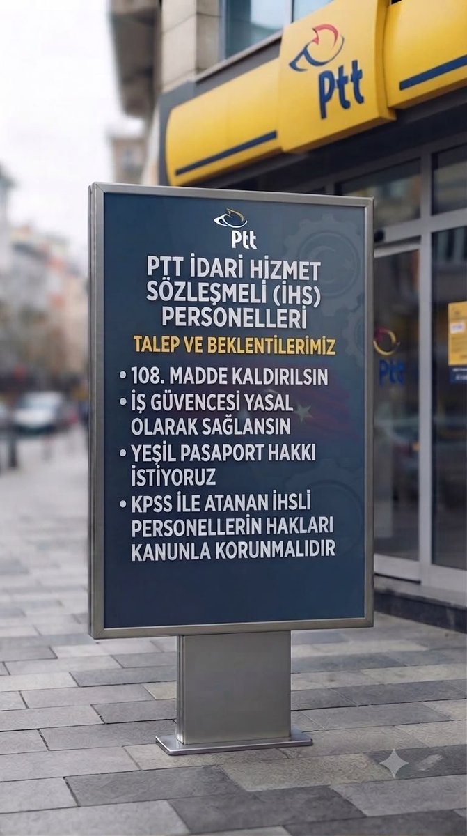 bblocco's tweet photo. https://t.co/iduQlp9W3w
Yılların emeği, alın teri ve kuruma bağlılığın karşılığı belirsizlik olmamalıdır. PTT İHS personelinin geleceğine güven verecek adımların atılmasını saygıyla arz ediyoruz.
#MeclisPttihsSesiniDuy @RTErdogan @a_uraloglu @dbdevletbahceli https://t.co/K0pmw3Cwaw
