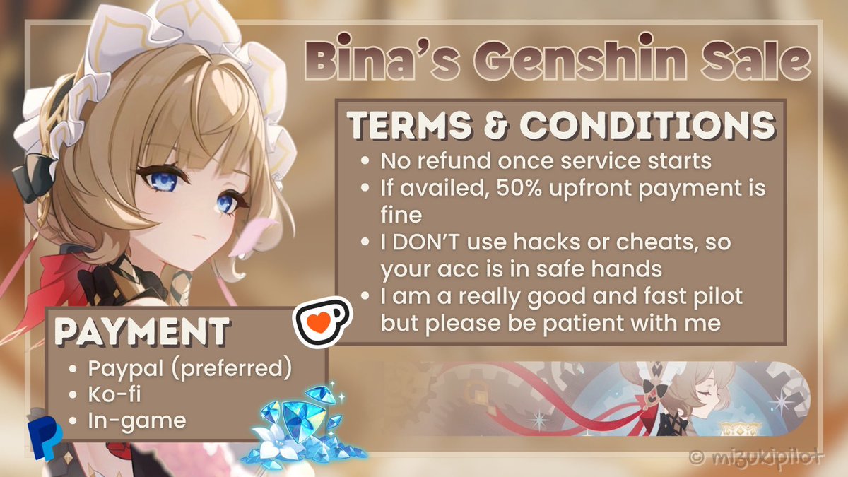 Bina genshin hsr pilot | top up | +2200 proofs tweet media
