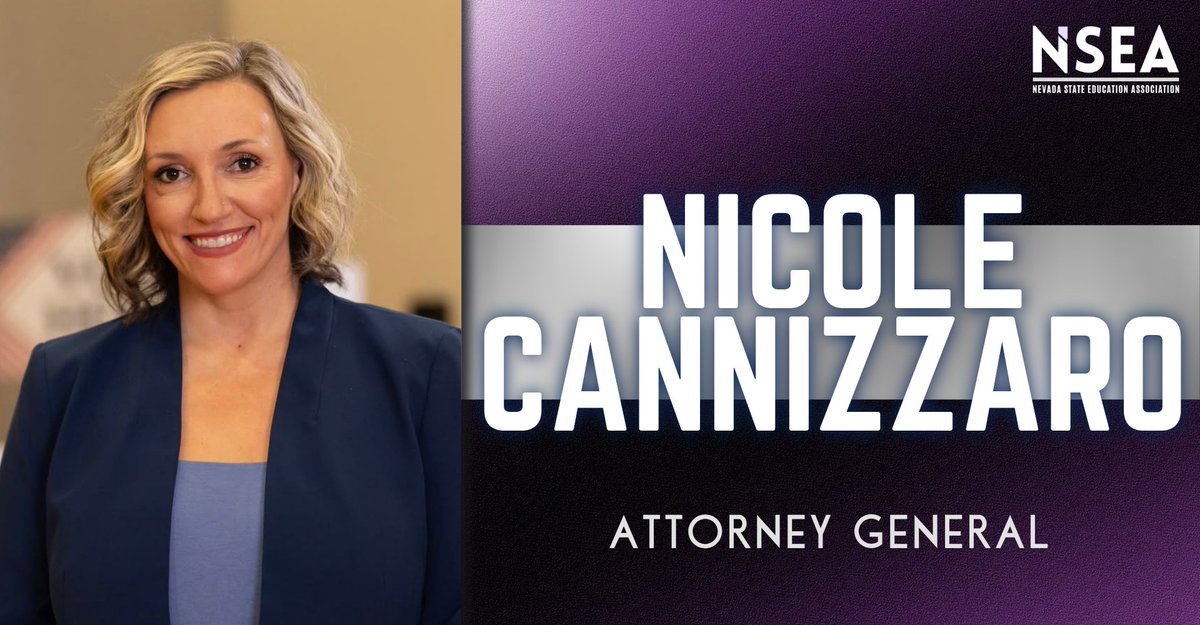 NSEAOnline's tweet photo. Meet NSEA’s endorsed candidate for Attorney General, @Nicole4Nevada #EducatorVotes2026 https://t.co/sw8tZpUdbV