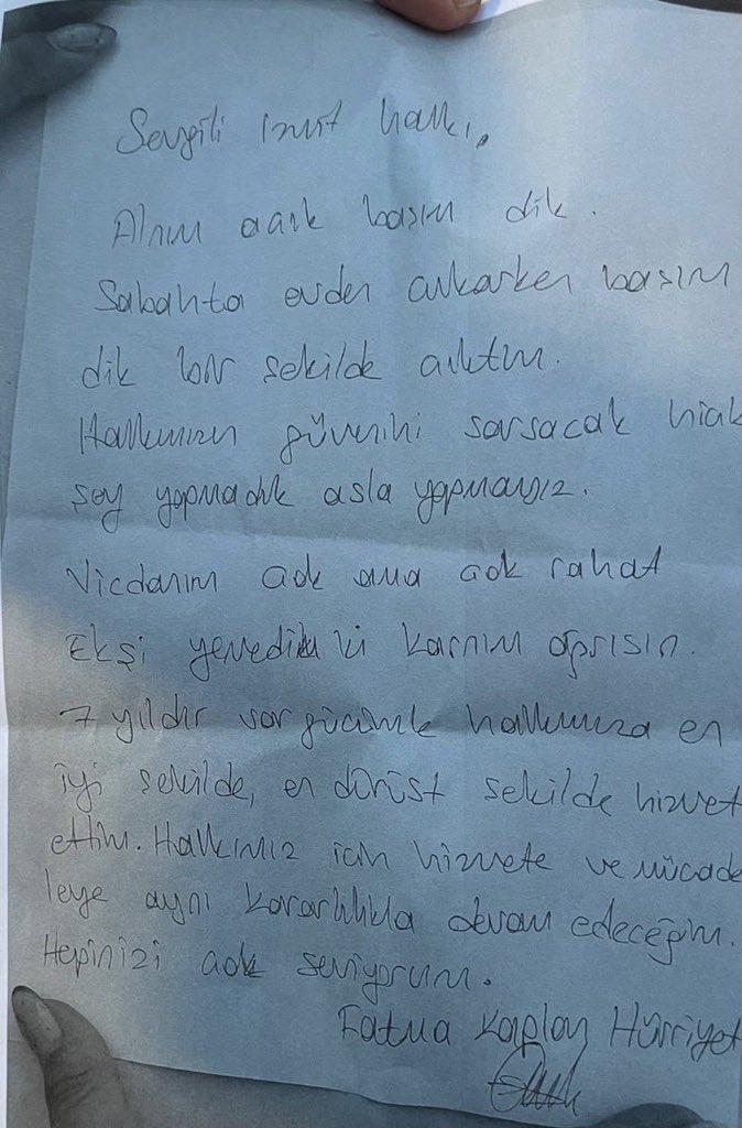 Sol_Yumruk3's tweet photo. İzmit Belediye Başkanı Fatma Kaplan Hürriyet’in İzmit halkına mektubu. https://t.co/BGxpdbdVHZ
