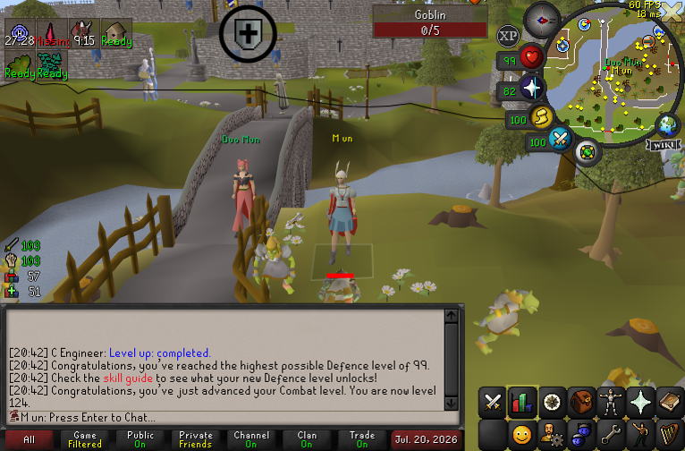 MunchiseOSRS's tweet photo. 99 Defence (#9) on the HCIM🛡️ https://t.co/0psg3Pgo0h