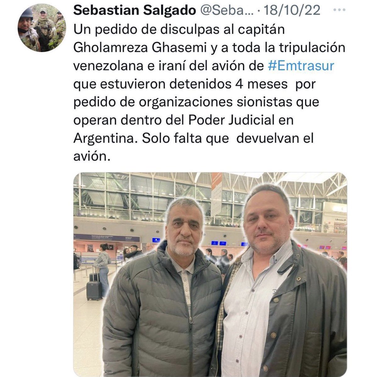 vanev87's tweet photo. Hoy vamos a darle un dato REVELADOR de @leoberniga y sus aliados! 

Sabían que el activista de extrema izquierda Lauta Rivara, quien estuvo en flotilla de Gaza (pro Hamas) su novia está muy vinculada con otro “periodista” amigo de quien ? Del Capitán Gholamreza Ghasemi famoso tripulante de la avión Iraní-Venezolano.

Unan con flecha !