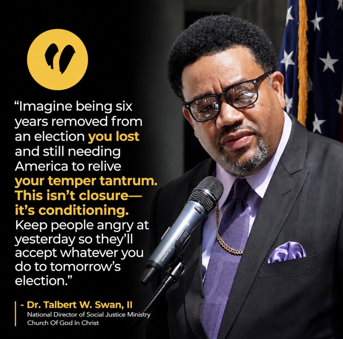 TalbertSwan's tweet photo. He can’t let go of 2020 because he needs you to doubt 2026. Yesterday’s lie is tomorrow’s strategy. https://t.co/spgIgwL6R0