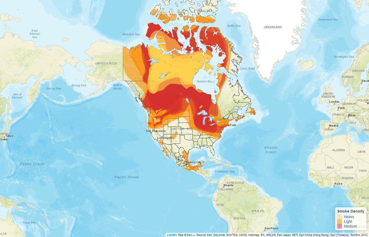 alihassansha12's tweet photo. π«οΈ GOES Satellite Analysis: Wildfire Smoke Distribution Across North America (19 July 2026) #USGS #NASA #NOAA #EPA #NIFC #FEMA #USDAForestService #Interior #Science #WildfireManagement #AirQualityMonitoring #RemoteSensing #GIS #Wildfire #RStats #OpenScience #GeoAI https://t.co/sQqwn6U9uV