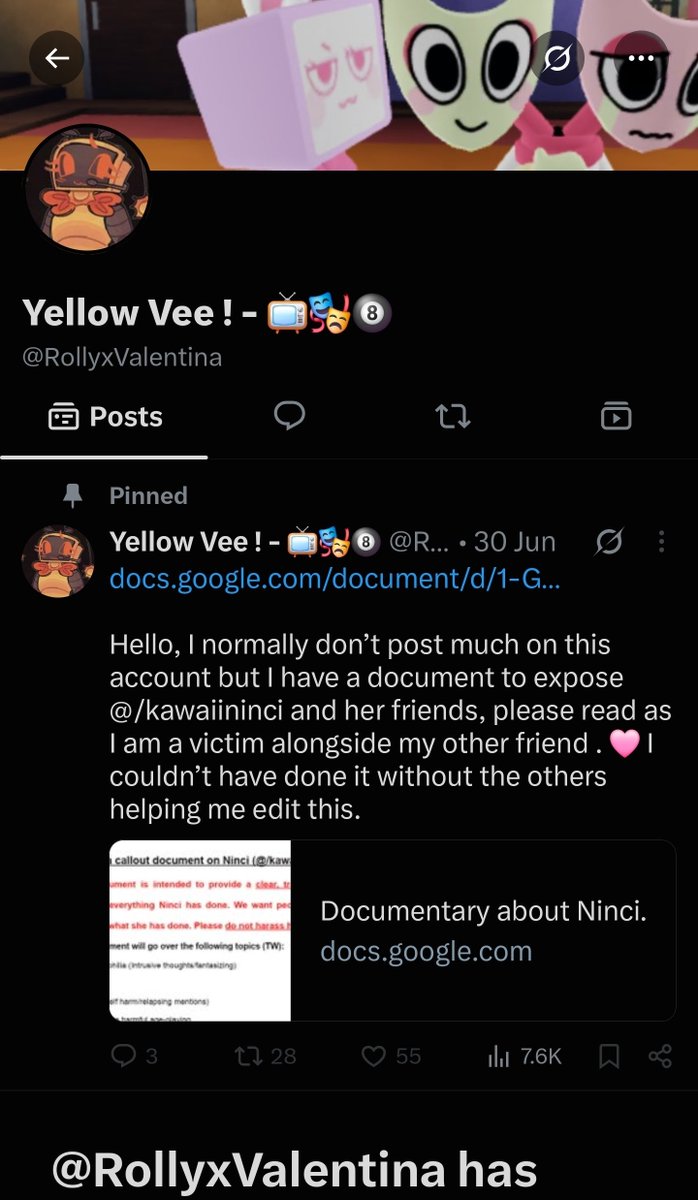 ZandersSilly's tweet photo. @RollyxValentina is having sexual talks with 15 year olds. She is turning 18 in a few months and is stalking our profiles as we talk about it. Block her on here and anywhere else you might find her https://t.co/KWE22gl87K