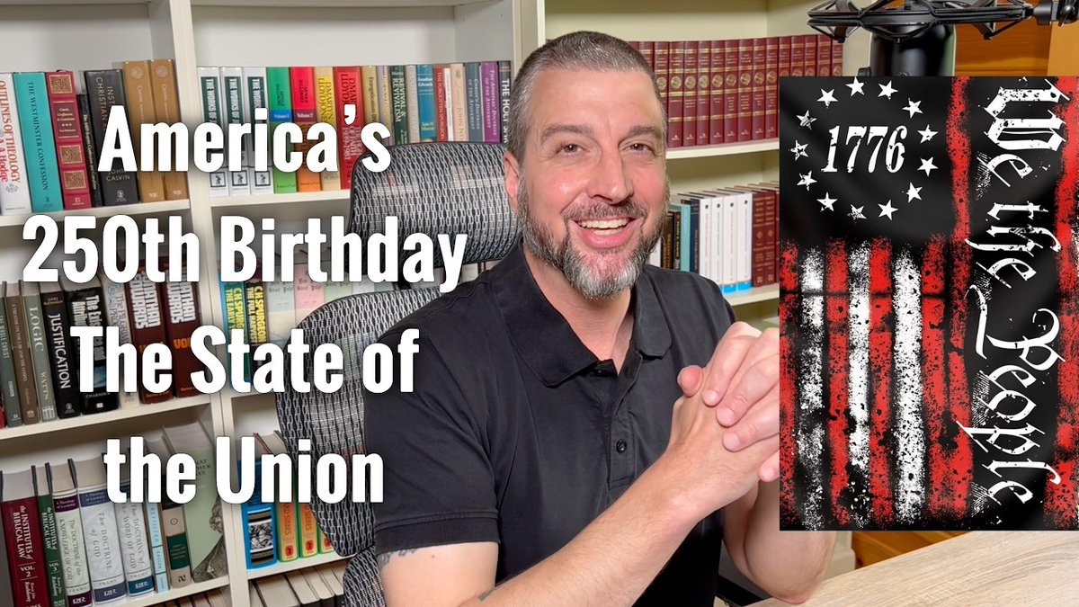 PeterBolandSOCS's tweet photo. America’s 250th Birthday — The State of the Union

In episode 37, I will give an urgent and timely address regarding the spiritual and political condition of our nation.

We now stand on the precipice of a massive change in our history as the United States. As Americans, we have enjoyed great freedom, prosperity, and peace for 250 years. The future will either yield to us a true golden era...or, our freedom, prosperity, and peace will quickly be changed into the cruelest sort of slavery, poverty, and tribulation imaginable.

This video will be comprehensive. All manner of topics will be addressed: National and personal sin, the decline of the church, idolatry, apostasy, adultery, abortion, LGBTQ, the Federal Reserve, left-right politics, Epstein, Covid, AI data centers, Flock cameras, drones, etc.—and yet, we will see how all of these issues stem from one common root problem.

This is a longer podcast which builds immensely as it goes on. I will be dealing with things spiritual, practical, and political—bringing everything together in order to provide a pathway forward for us as individuals, families, churches, and together as a nation. If you want to clip a shorter segment and post it, you have my permission. Soli Deo Gloria!

YouTube link:
https://t.co/zVsdk4dSto