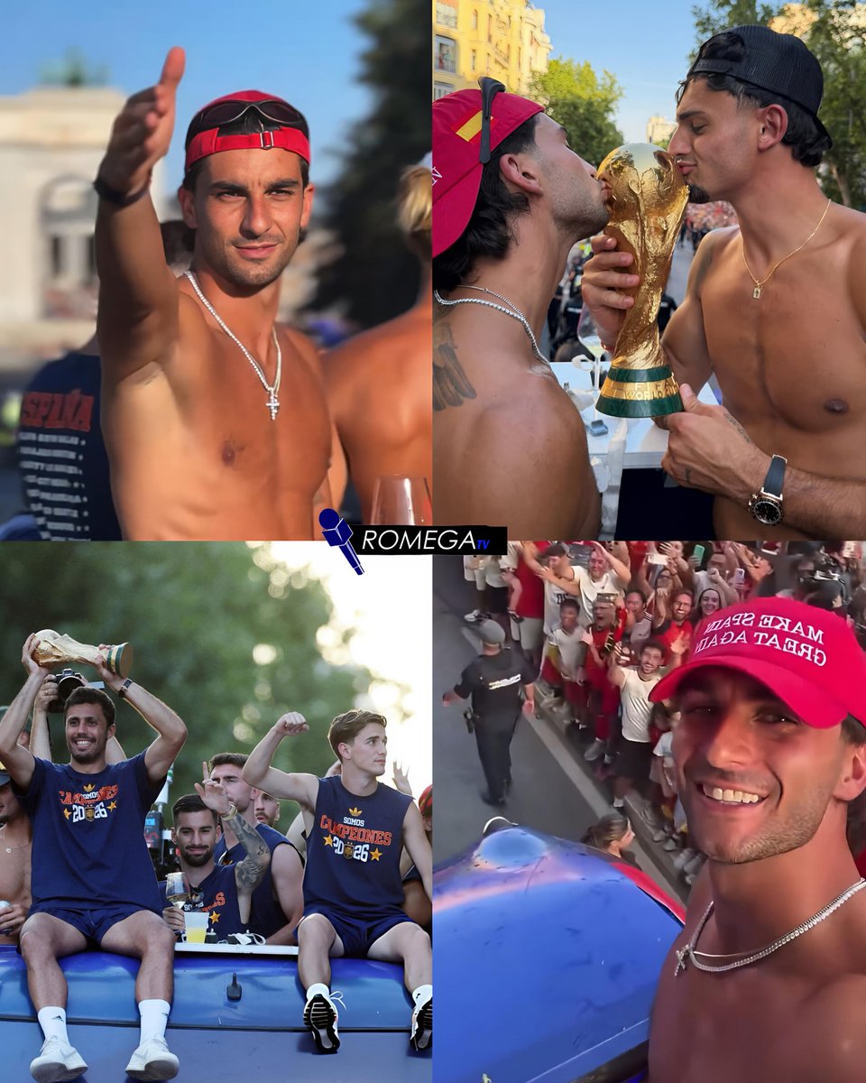 Romega_TV's tweet photo. #España se rinde a su selección por la conquista de la Copa del #Mundo2026. 🏆😍🇪🇸🎉
Hoy nadie duerme en Madrid y las principales ciudades del país por los festejos que iniciaron desde el silbatazo final contra Argentina ayer en Nueva York. ⚽️🙌 https://t.co/vRAlX9wAha