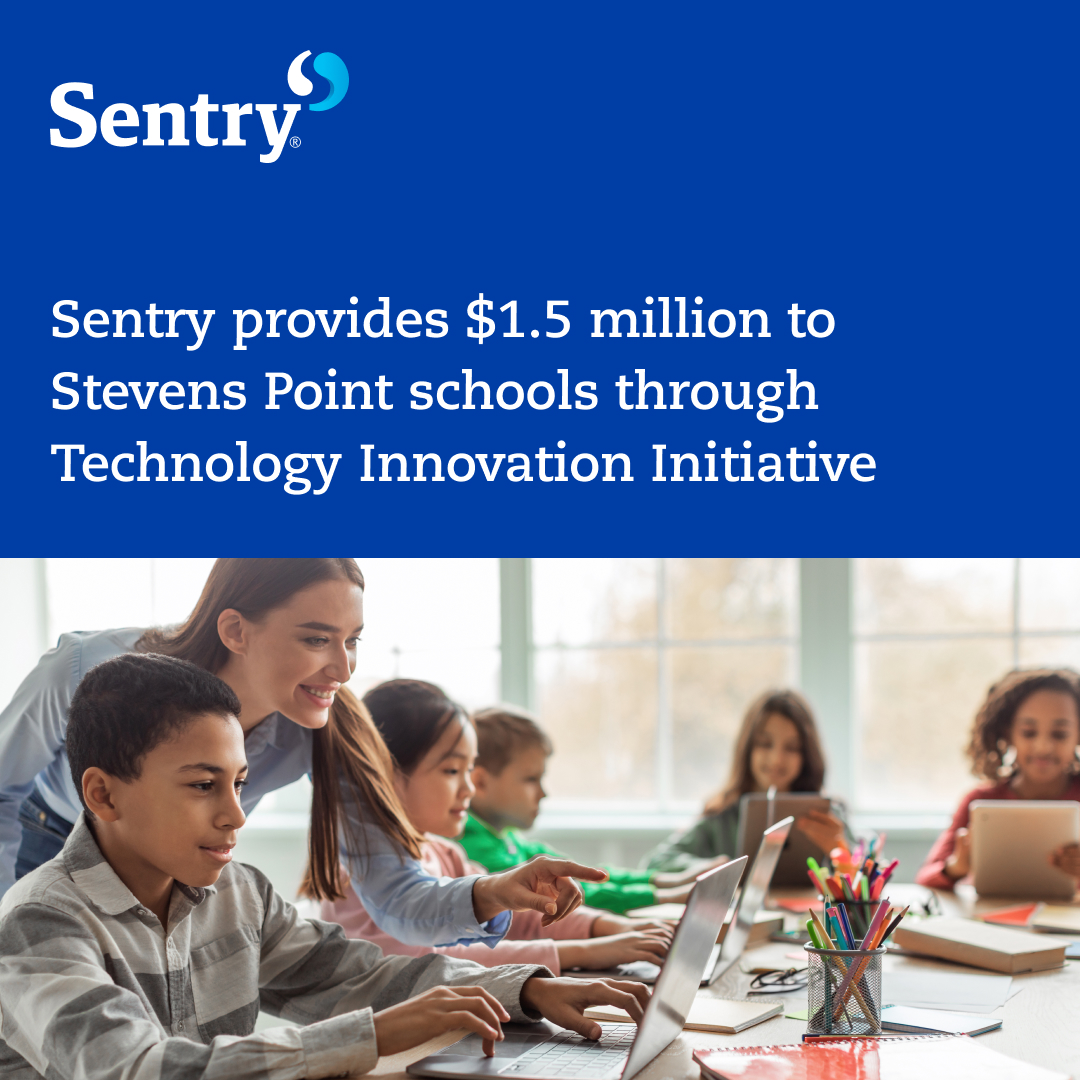 SentryInsurance's tweet photo. Through our Technology Innovation Initiative, the Sentry Insurance Foundation is providing $1.5 million to four Stevens Point school systems to expand AI, STEM, and STEAM learning through 2028 and help students build the skills they'll need for the future. https://t.co/5wIjHDbPeW https://t.co/A2A8kuyy0L