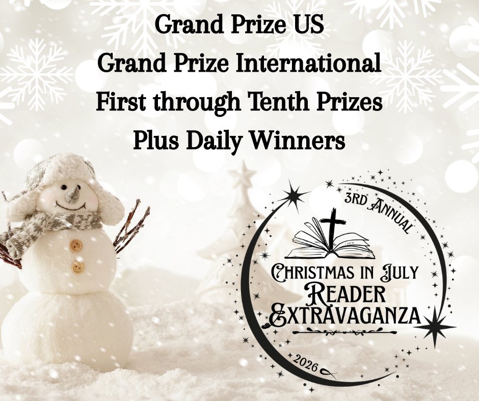 BarbaraMBritton's tweet photo. July is winding down, but there's still time to enter @sarah_hamaker's Christmas in July Reader Extravaganza.
Don't miss out on the fun and prizes.
#Christfic #ChristmasinJuly #RomanceReader #BooksWorthReading
https://t.co/Rmay4FINBU https://t.co/tW7mU2p9z7