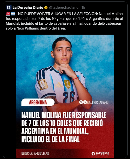 PonzistaAnti's tweet photo. Ahi los tenes los culo roto de @laderechadiario lanzaron una campaña contra los jugadores y borraron el tweet los cagones

Pero todo queda guardado, antipatrias de mierda https://t.co/HoTOcTPIhb