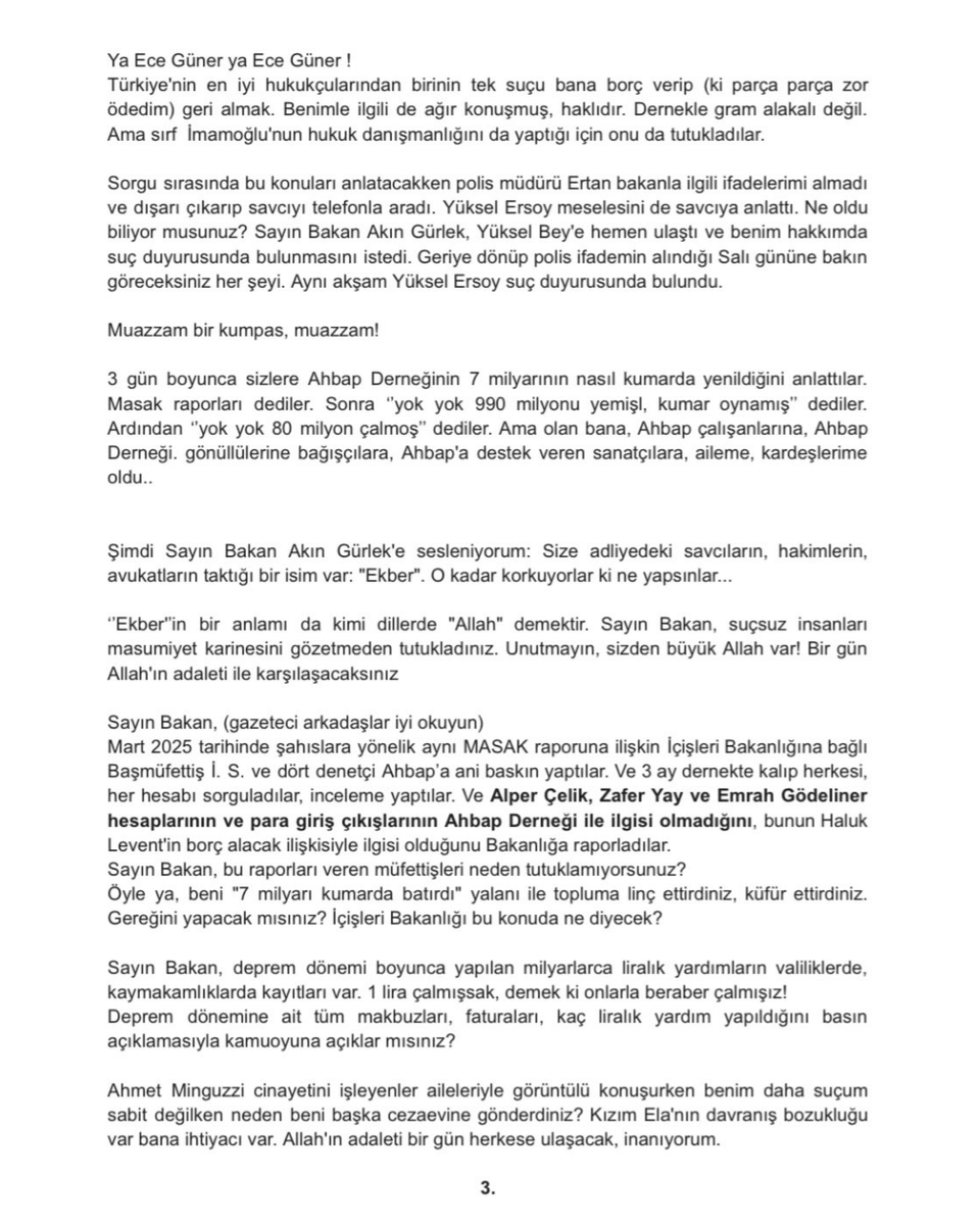 onedio's tweet photo. Tutuklanarak cezaevine gönderilen Haluk Levent'in sosyal medya hesabından veda mektubu paylaşıldı. 

Levent, "Muazzam kumpas" ifadelerini kullandığı mektubunda "Kumar çok kötü bir hastalıktır. Umarım çocuklar benim hayatımdan ders alır…" dedi. https://t.co/BwK4FLpZss