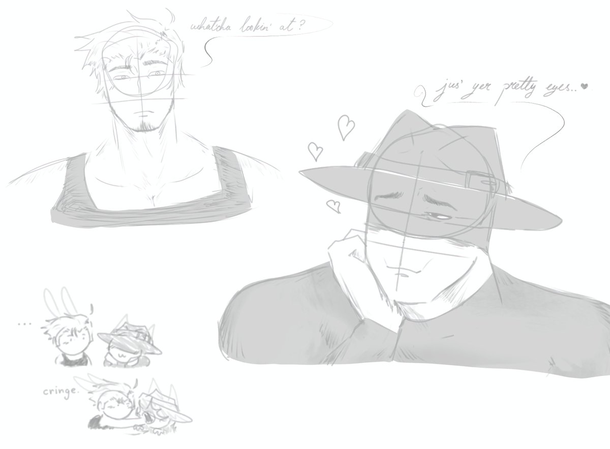 starshapedsilvr's tweet photo. art dump (May – March 2026)

i hadn't really studied anatomy and was still figuring out how to draw these two idiots 
( ;´ ⌂ `;) https://t.co/pkRbwWMrDt