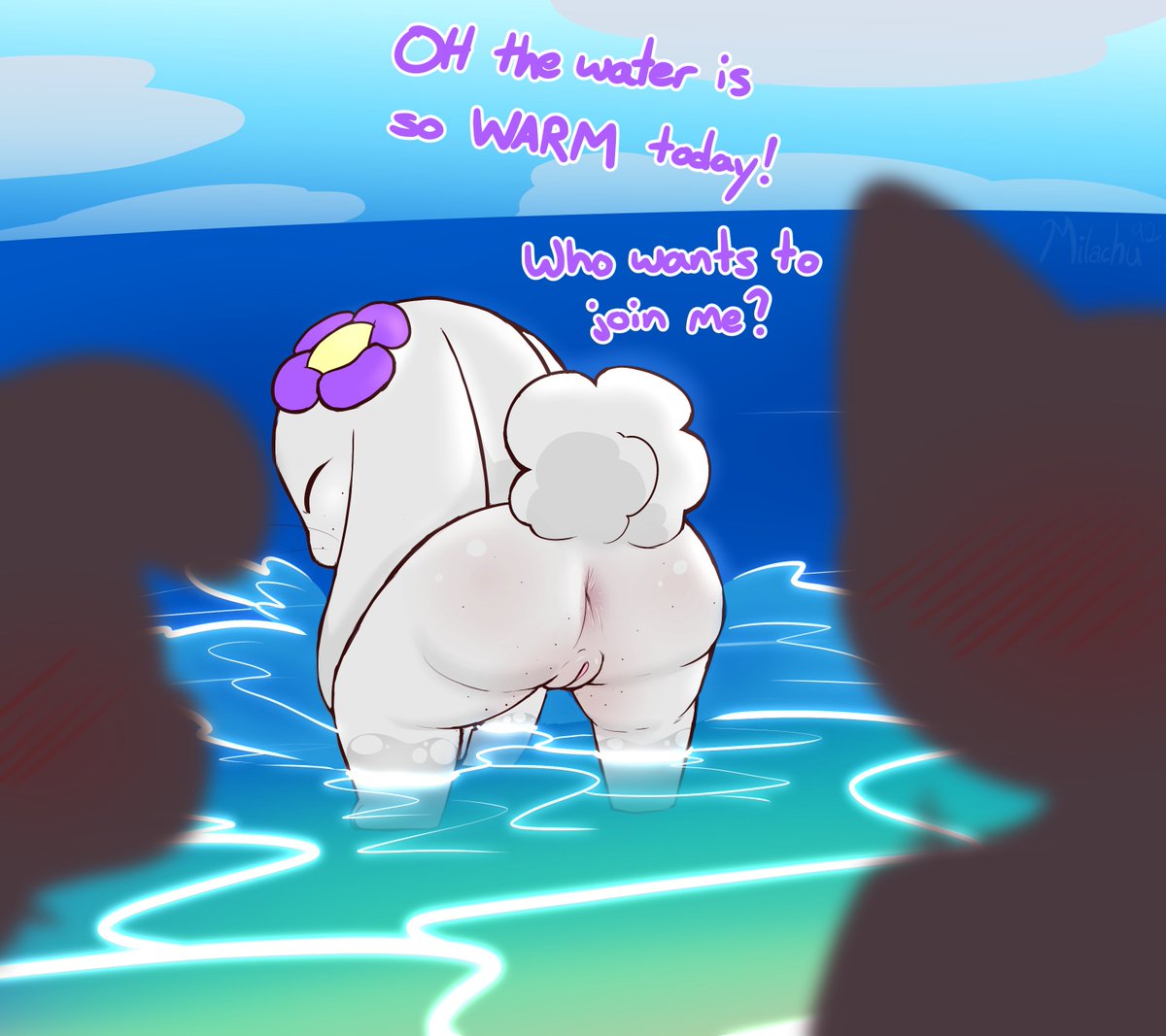 Milachu92's tweet photo. Time for a throwback! Lantha visits the beach, but she's a little oblivious~ (re-ups) https://t.co/DOE73kvzVp