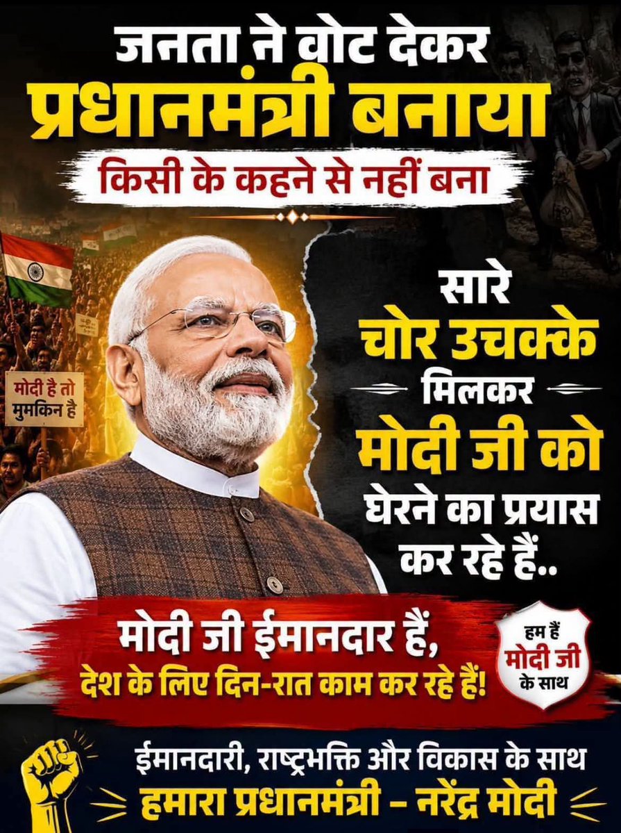 RajputRanjanaa's tweet photo. मोदी नाम नहीं — 140 करोड़ सपनों की हुंकार है!
मोदी वो चिंगारी है — जो सोए हुए भारत को जगा दे!
मोदी वो इरादा है — जो दुश्मनों की नींद उड़ा दे!
मोदी वो विश्वास है — जो हर दिल में आत्मबल जगा दे!
मोदी वो संकल्प है — जो असंभव को संभव बना दे!
मोदी वो नेतृत्व है — जो संकट में भी सीना तान कर खड़ा रहे!
मोदी वो आवाज़ है — जो विश्व मंच पर भारत की पहचान बने!
और याद रखो… जब नेतृत्व मजबूत हो, तो देश अजेय हो जाता है!
जय हो मोदी सरकार जय जय हिंदुस्तान 🙏🚩🇮🇳
@narendramodi 
@BJP4Bengal 
@BJP4India 
#संसद_मार्च 
#cjp_पार्टी