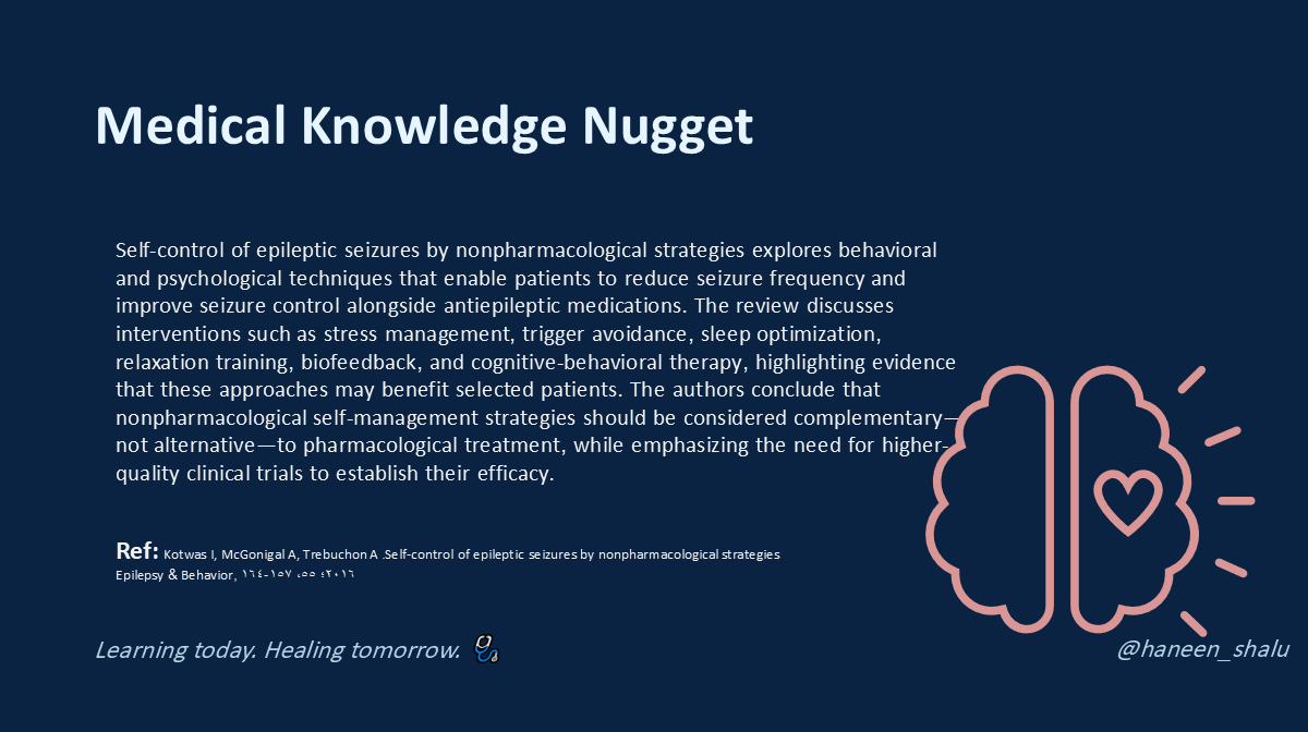 researchglancea's tweet photo. Self-control of epileptic seizures by nonpharmacological strategies https://t.co/XG0kibfU6O 
#seizures https://t.co/tMYXOyf8lL