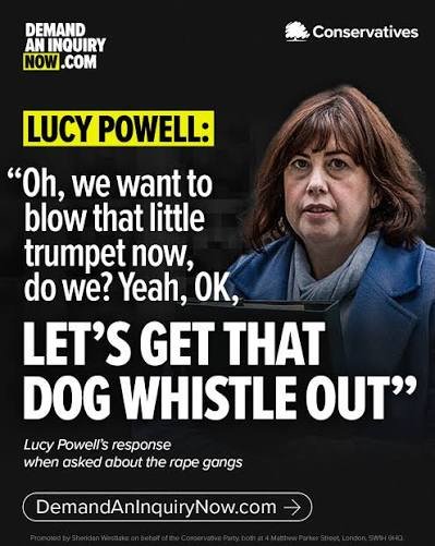 TheMercianNews's tweet photo. 🚨 BREAKING: Lucy Powell, who once called the mass rape of British children a "little trumpet", has been appointed Education Secretary by Andy Burnham. https://t.co/CSrbBRkwbZ