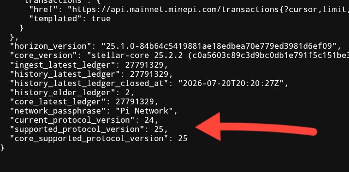 WaeliaMe's tweet photo. Protocol 25 has now been officially supported on the Mainnet API, and the protocol update will be fully synchronized by July 22 at the latest, Stay tuned
@PiCoreTeam #PiNetwork https://t.co/yZqOluddCm