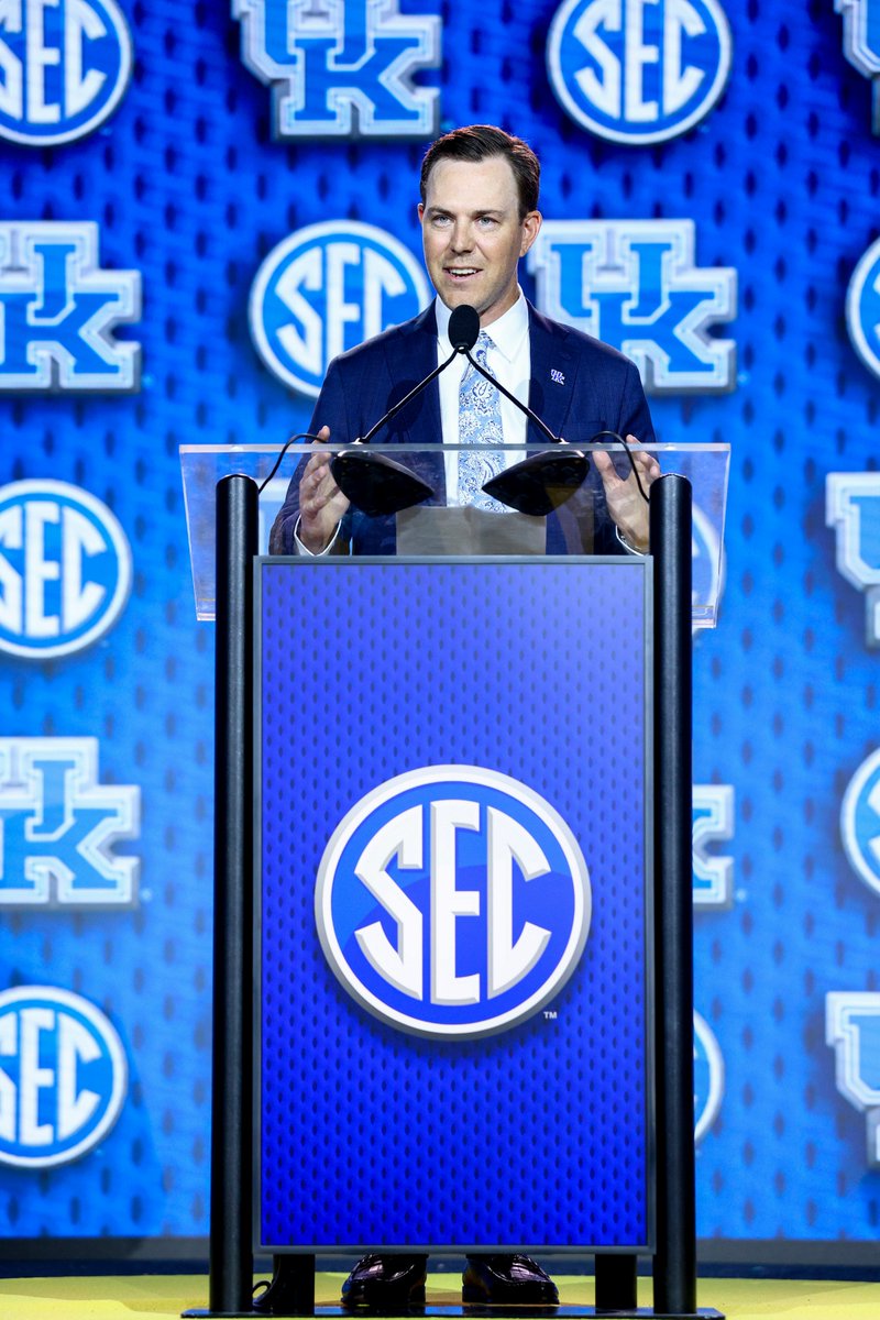 MrsTylerKSR's tweet photo. As expected, Will Stein owned the stage at his first SEC Media Days.

"I am BBN"

Why will UK win? "Because of me, to be honest. Because of me."

“The one thing I refuse to be is soft-minded”

“I took the job to win, and to win at championship levels.”

https://t.co/dRQCoVctQA https://t.co/3Tm8lB3JSW