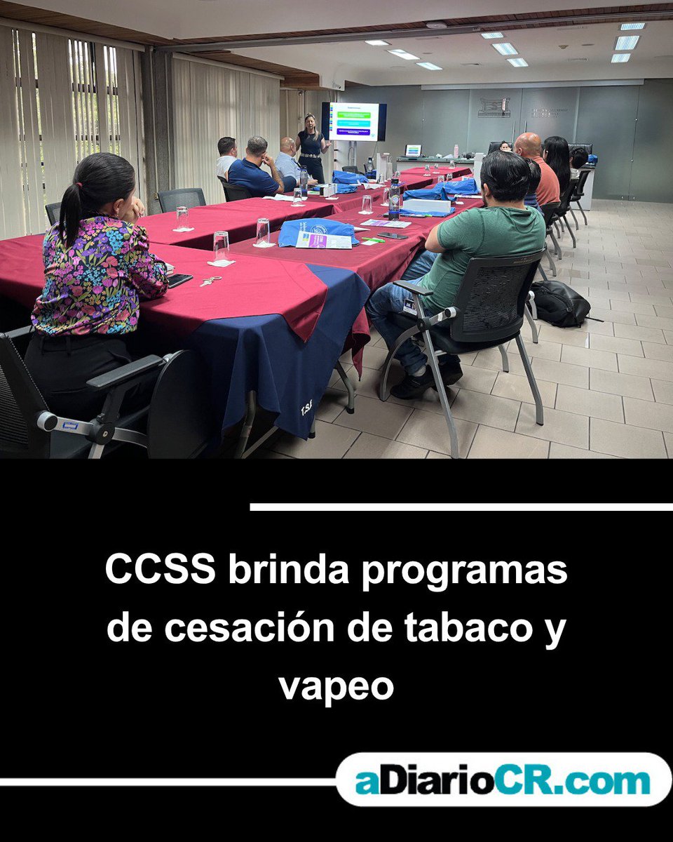 aDiarioCR's tweet photo. #salud CCSS brinda programas de cesación de tabaco y vapeo
Ahora también en centros de trabajo como se brinda en el TSE
https://t.co/3BYbbt6Qp1
#Noticias #costarica #vapeadores #CCSS #trabajo https://t.co/J2e1QV8UWD