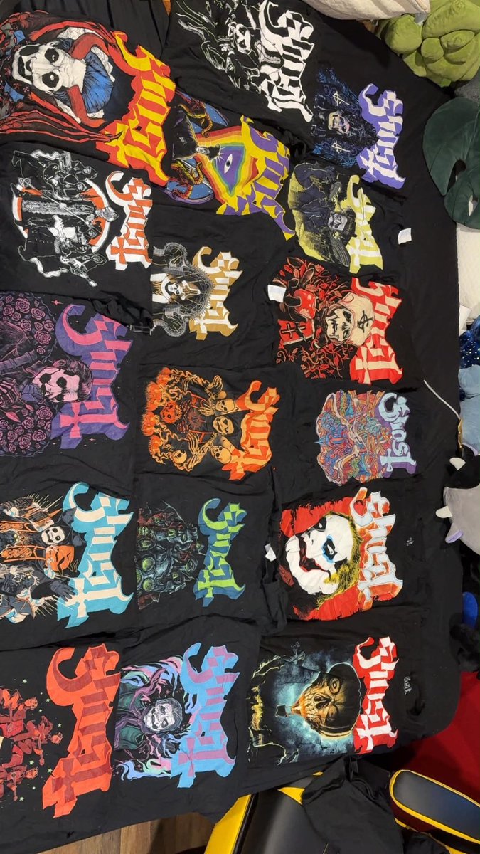 Road_Flair's tweet photo. Is anyone interested in any of these shirts? I need some extra money and I can ship them this Thursday if anyone wants any!! I can do 10 each or 35 if you get 5! I have PayPal and Venmo #ghost #ghostband #ghosttwt #forsale #selling #sale #papaemeritus https://t.co/gZ46iJpDMQ