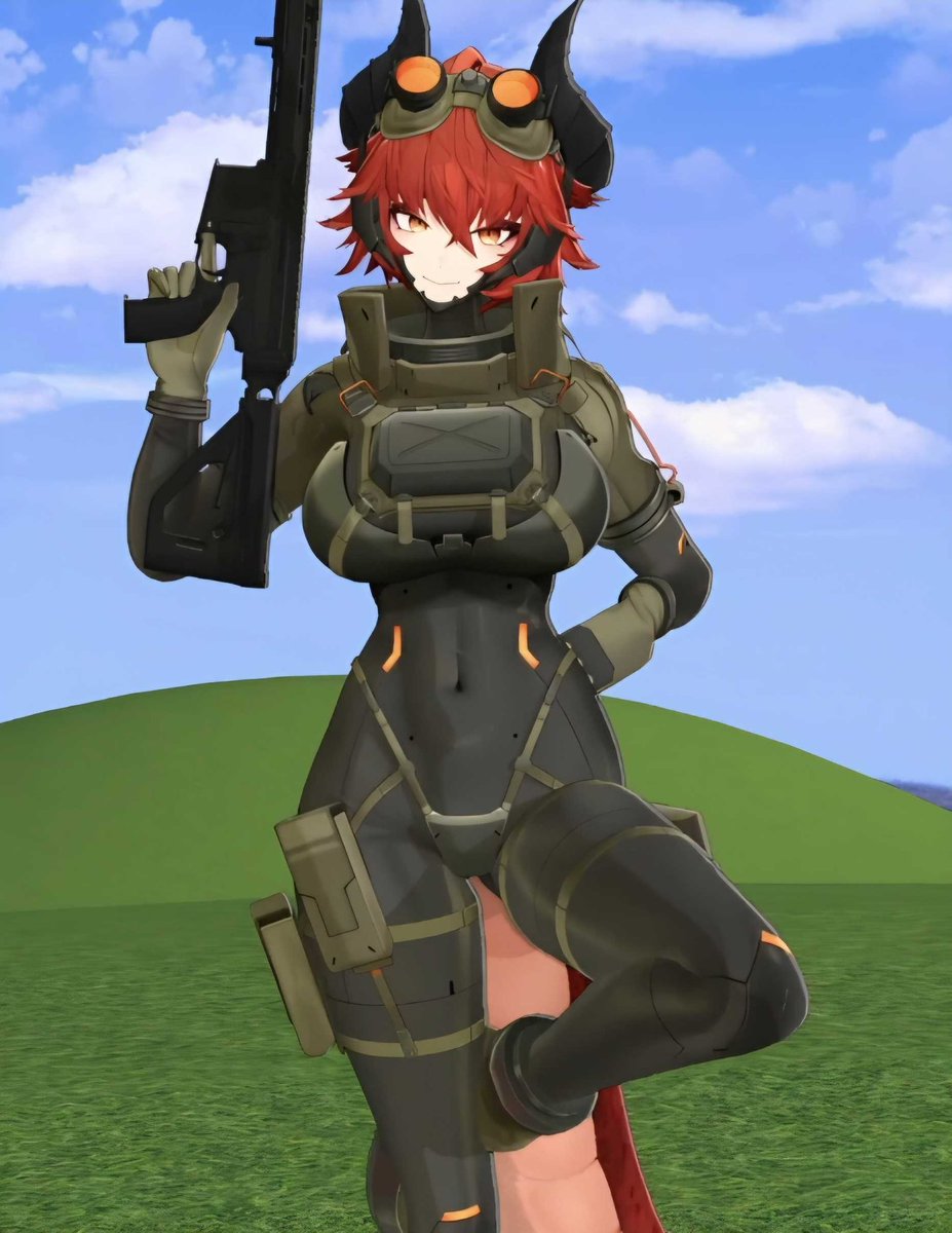 zentreya's tweet photo. Tactical Dragon Vtuber ready 🐉! Flork said I couldn’t have a loaded rifle so they took my magazines. >:( https://t.co/e1JTAZLA2S