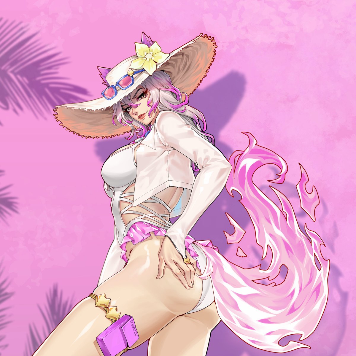 treArtz's tweet photo. White Fox - Coastal Kumiho (Pink Version)

#MarvelRivalsㅤ https://t.co/iLjetZNIGH
