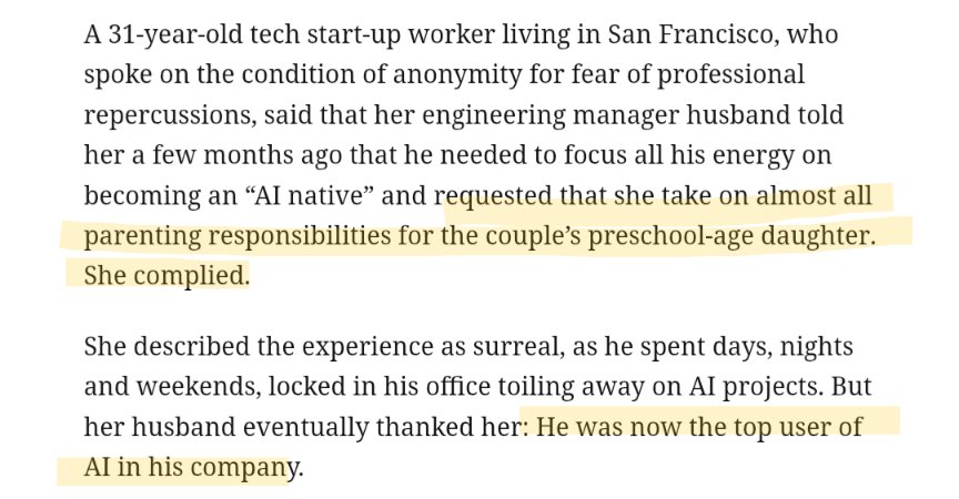 orphcorp's tweet photo. not now sweetie, daddy has to become the top user of AI in his company https://t.co/9o42qLx3a0