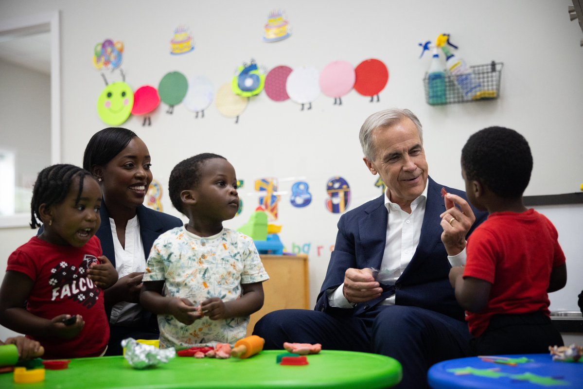 MarkJCarney's tweet photo. Canada’s Early Learning and Child Care program is saving parents up to $11,000 per child each year.

Keeping costs down for families. Building a Canada strong for all. https://t.co/nQ0zf5dq0n