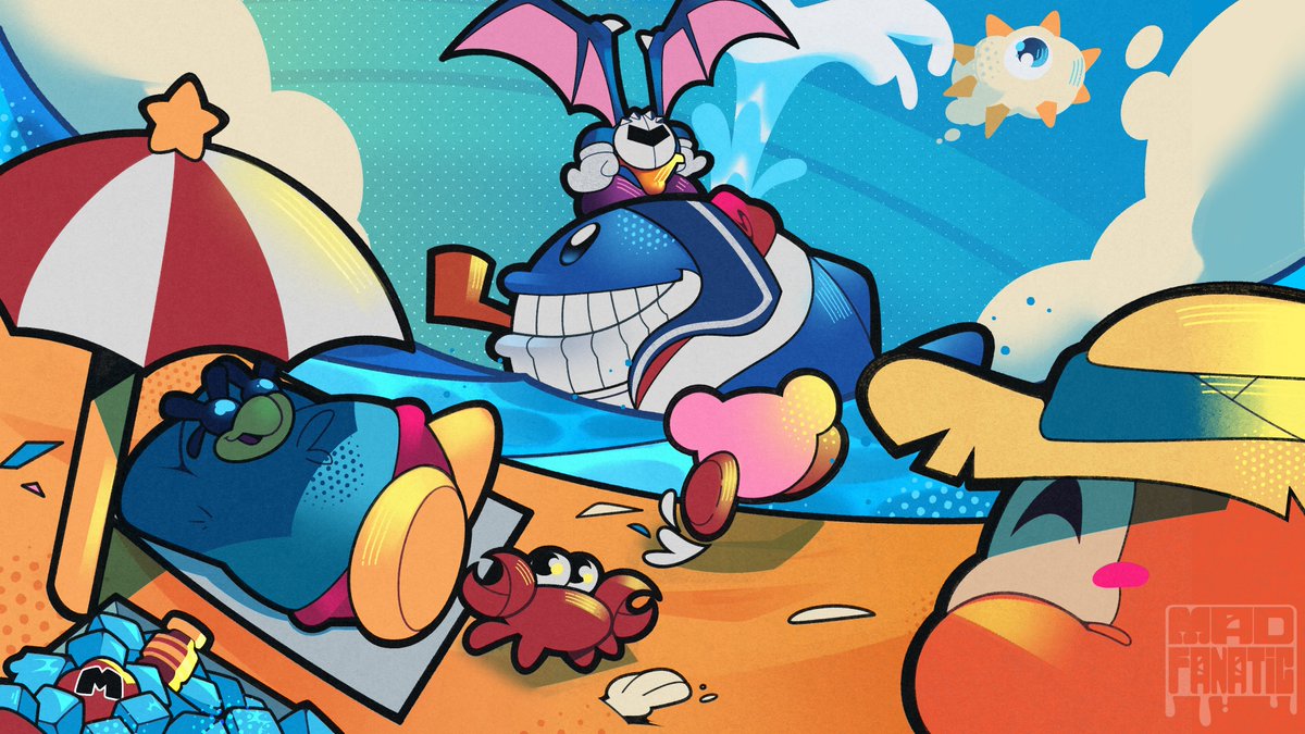 the_mad_fanatic's tweet photo. Summer at Dreamland!
#Kirby #Nintendo #Fanart https://t.co/x54ba3CrY6