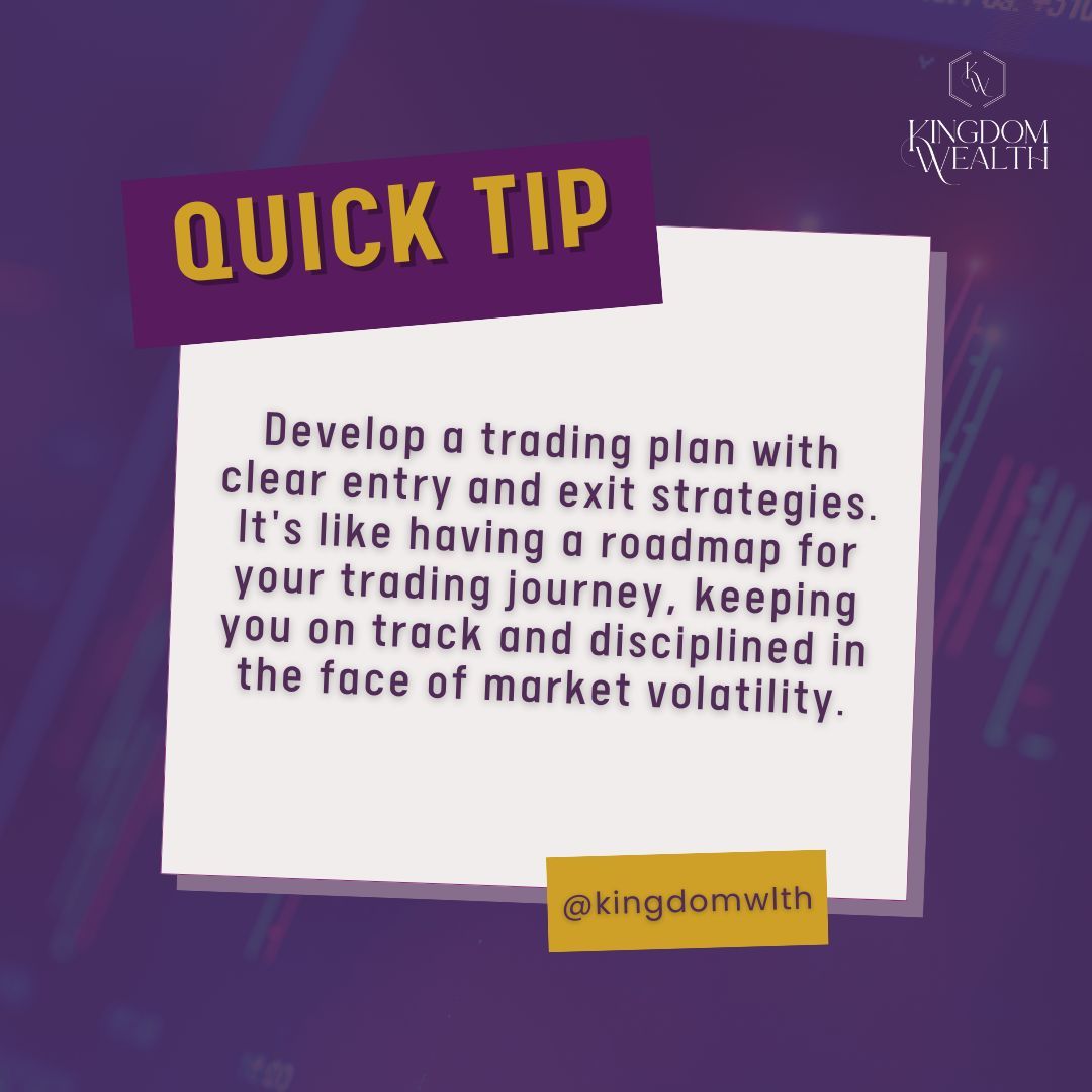 KingdomWLTH's tweet photo. Develop a trading plan with clear entry and exit strategies. Visit https://t.co/ewAywv0nIW for more insights!
.
.
.
.
.
.
.
.
.
#TradingTip #TradingPlan #EntryExitStrategies #MarketVolatility #KingdomWealth #FinancialSuccess #Discipline #TradingJourney #VisitUsNow #LearnAndEarn https://t.co/bQ6wYeR9pQ