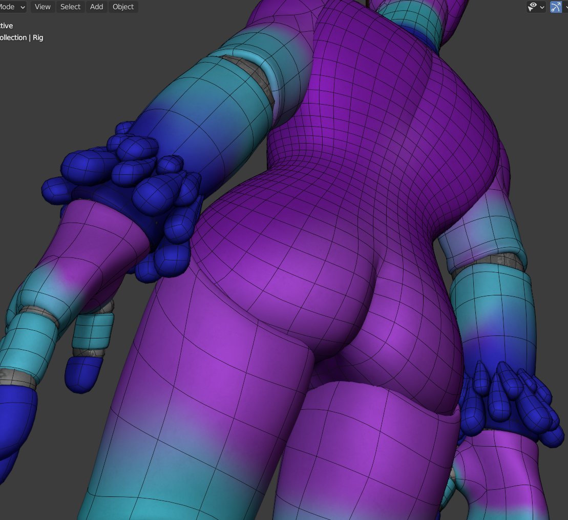 sai_nsfw's tweet photo. Hi people, this is my first post here xD

 Starting strong by showing off some juicy topology on a NSFW FNAF commission.
   
Good edge flow makes everything look so much better~ 💦

Made in Blender 2.9

#FNAFNSFW #NSFW3D #Blender3D #furry #furrycommssion #nsfwtwt #nsfwㅤㅤ https://t.co/d5dCOTgioV