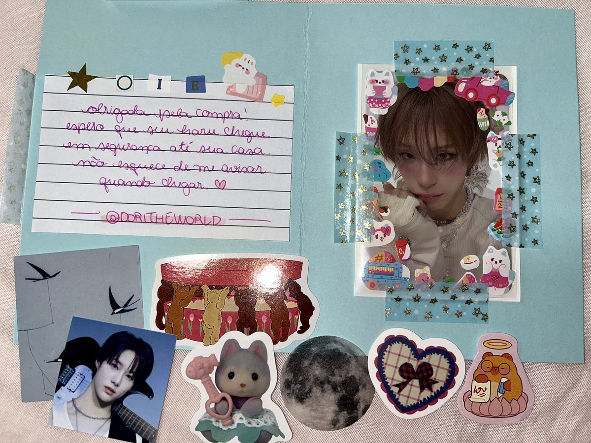 igeonmaet's tweet photo. Feedback positivo pra @doritheworld pela venda desse pc lindo do Haru 🩵🥹 envio rápido e embalagem mt lindinha com mimos! muito obrigada clara! 🩵 https://t.co/d6z260PGgj