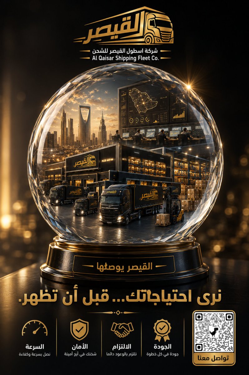 alkaisar_Co's tweet photo. شركة اسطول القيصرللشحن #رحلةالقيصرللشحن #القيصرللشحن @القيصرللشحن @رحلةالقيصرللشحن https://t.co/0RA2VbFXLa