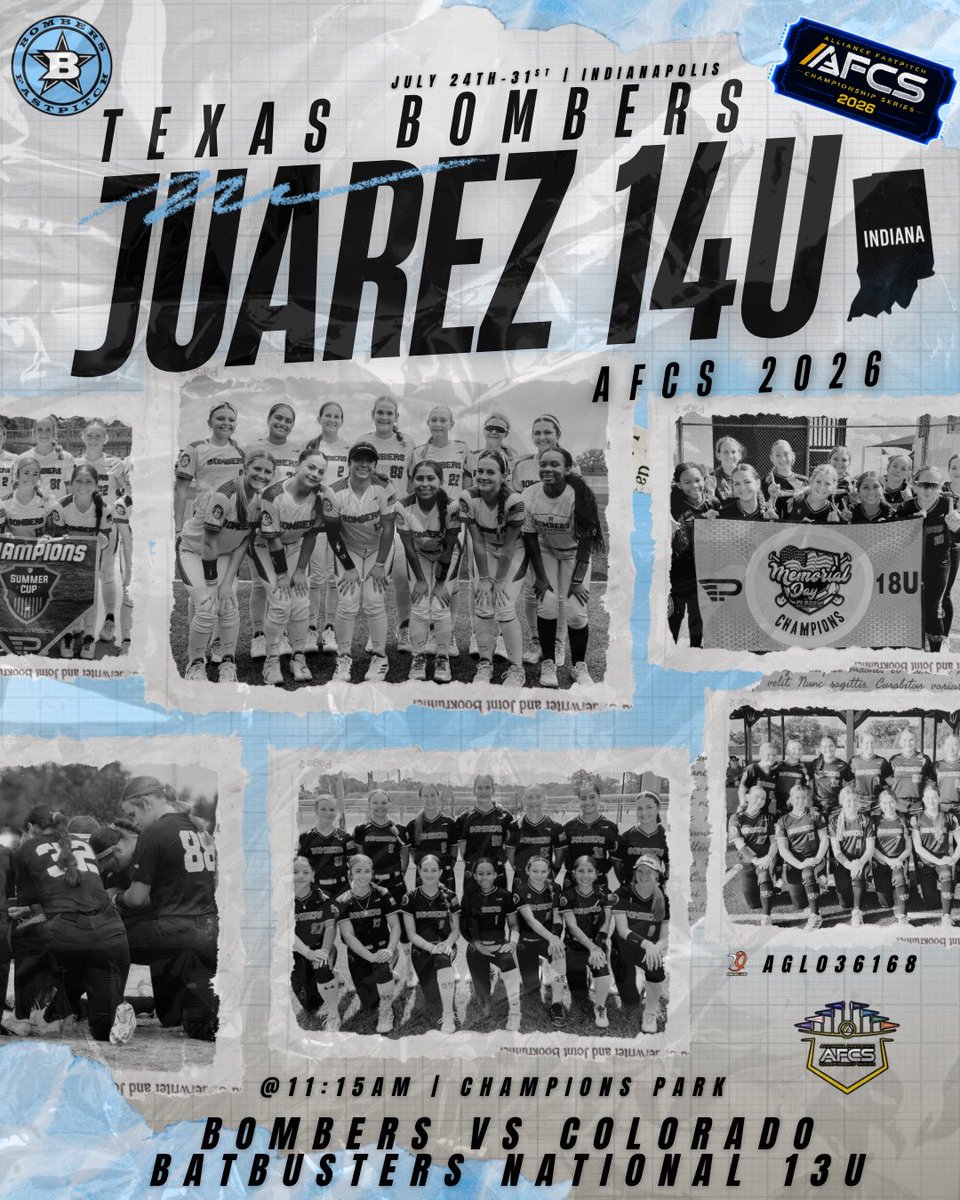 SofieG32's tweet photo. Next stop: Indianapolis! โ๏ธ๐ฅ
Indy bound for the AFCS 2026!
โฐ 07/25 | 11:15 AM | Champions Park
๐ Colorado Batbusters National 13U
Letโs go, Bombers! ๐ฃ๐ฅ
#TexasBombers #AFCS2026 #IndyBound #FastpitchSoftball #BomberNation @thealliancefp @TxBombersSTX11 @jonathanhon_hon @Coach_Wavy