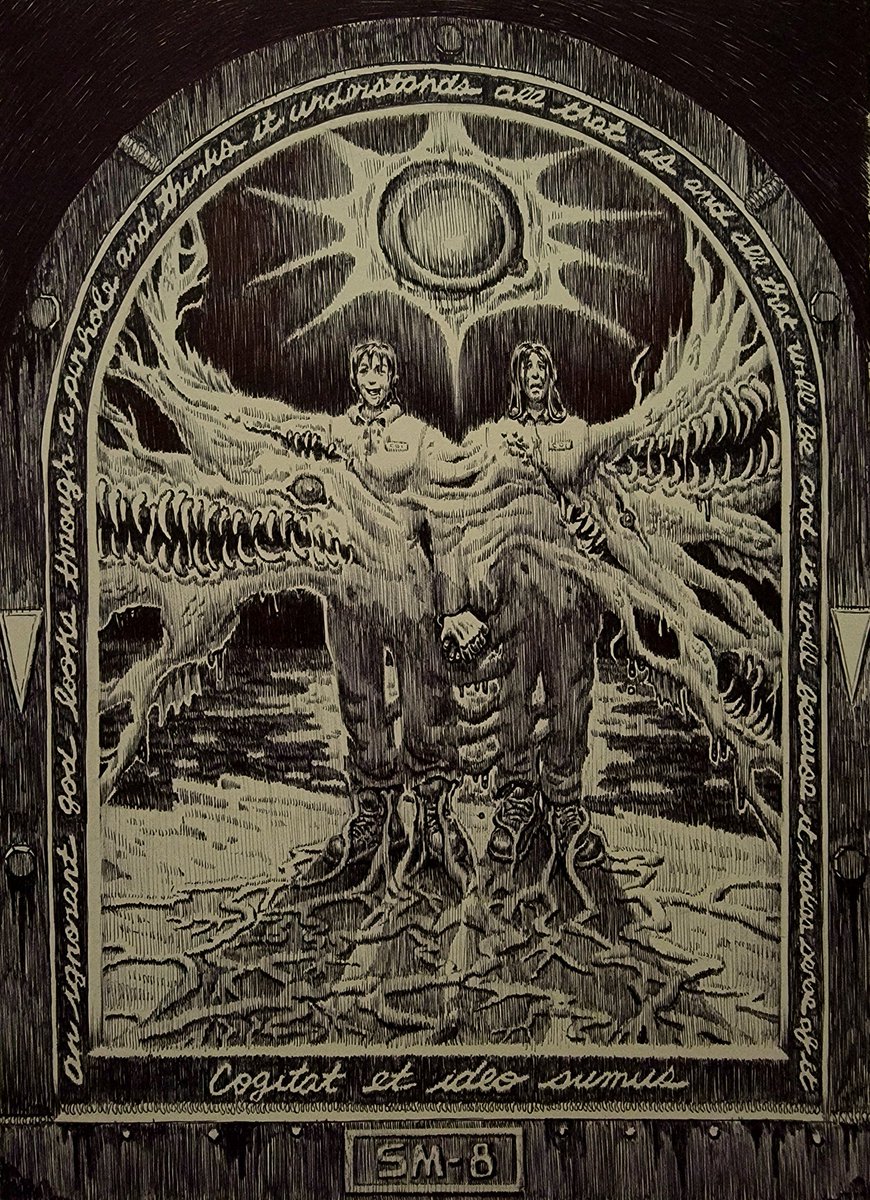 MarisasHorror's tweet photo. "Pray That You Stay Dead"
Or The Fate of the SM-8 Crew 
Ballpoint pen on paper https://t.co/RkV2HGkHsc