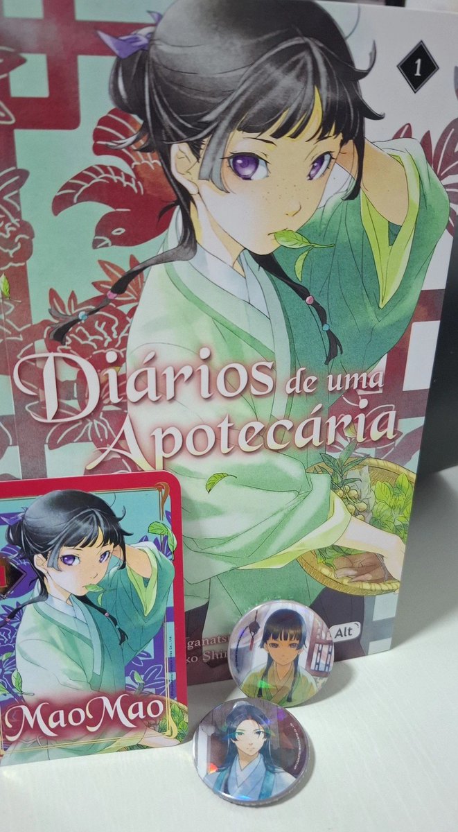 Nataliiip's tweet photo. Minha novel de Diários de Uma Apotecária chegou e está perfeita!!! To muito animada pra ler essa versão da MaoMao!!!! @editoraalt  Obrigada vocês arrasaram!!! 💚💚💚 https://t.co/pjJIGqSH07