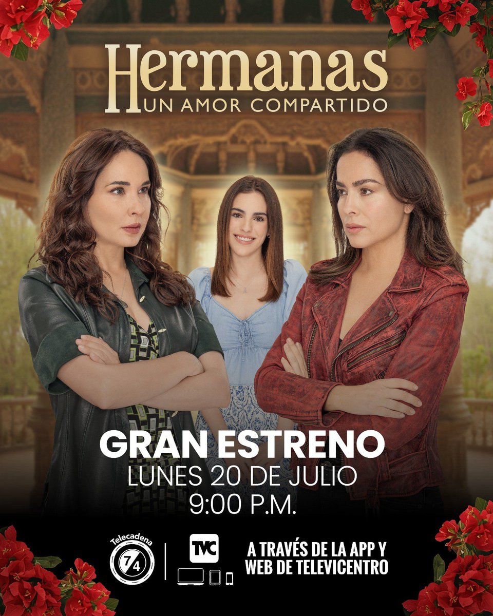 SinnedTV's tweet photo. [HONDURAS] 🌎

Hoy es el gran estreno de la telenovela mexicana #Hermanas Un Amor Compartido, a las 9pm por Telecadena 7 y 4. ¡Éxito! 👍
@adriana_louvier 
@DannaGarcia https://t.co/29Y9XNy91y