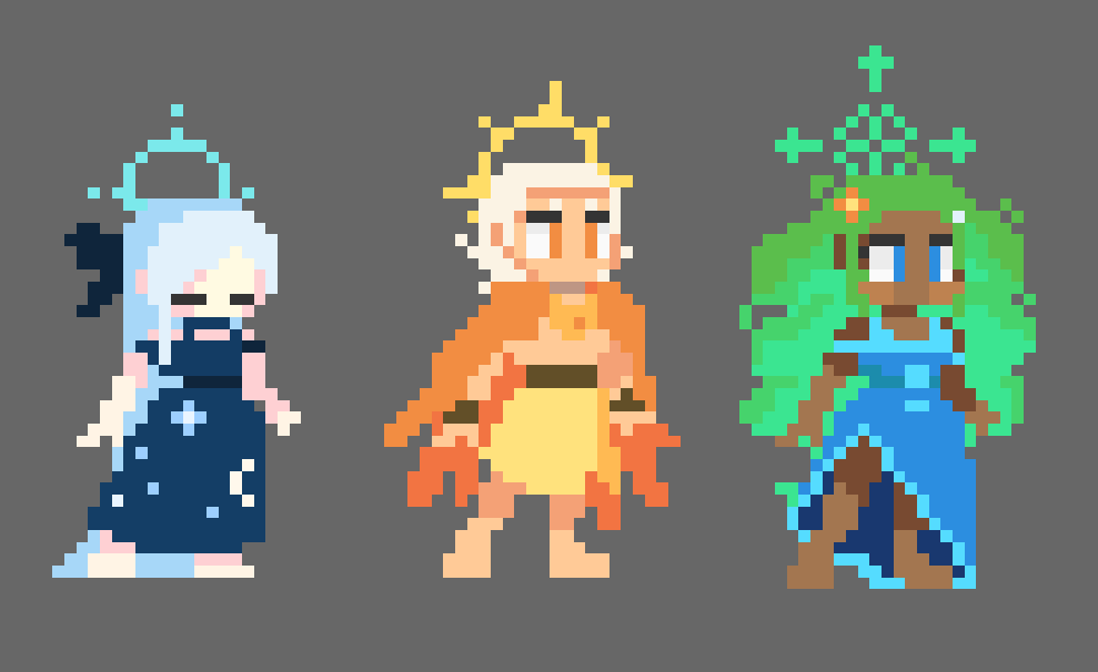 DarkApyr_'s tweet photo. Gods of the moon, sun, and earth https://t.co/wM23w7VZIb