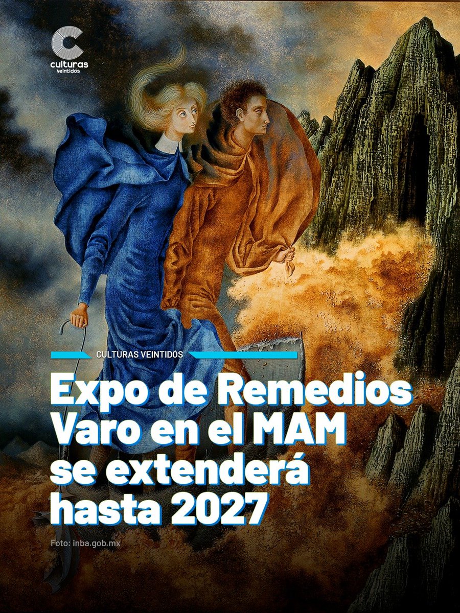 Canal22's tweet photo. La exposición "Remedios Varo. Habitantes de lo insólito" permanecerá en el Museo de Arte Moderno hasta 2027. La renovación curatorial incorpora nuevas piezas y documentos que amplían la mirada sobre la obra de Remedios Varo, pintora española y referente del surrealismo, cuyo legado forma parte del patrimonio artístico mexicano.🎨✨

📲 Conoce todos los detalles en #CulturasVeintidós: https://t.co/aICSfXNNiu