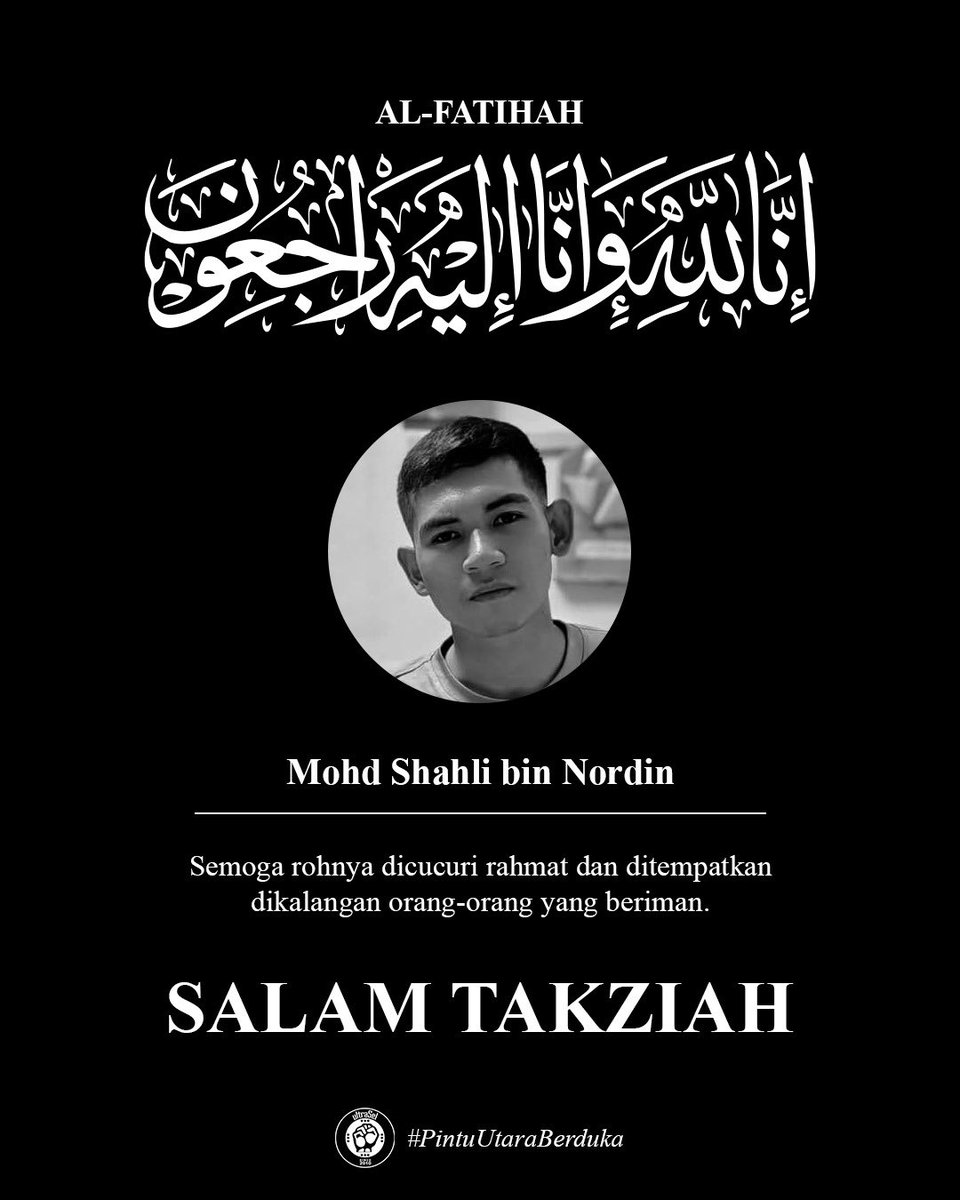 ultraSel_'s tweet photo. Dengan penuh dukacita, seorang komrad ultraSel telah pulang ke Rahmatullah. Semoga rohnya dicucuri rahmat dan ditempatkan dalam kalangan orang beriman.

Berehat dengan tenang di sana, Mohd Shahli bin Nordin

#PintuUtaraBerduka https://t.co/jRh1gCBakg
