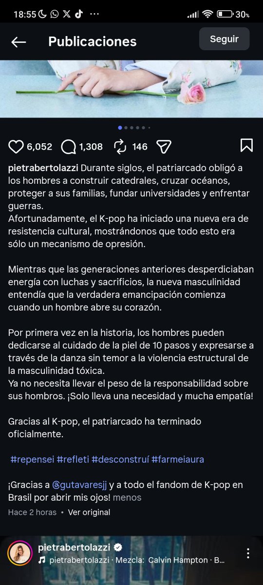 noxury_'s tweet photo. Pietra no tuvo suficiente con denigrar a BTS ayer. Hoy volvió a hacerlo con una publicación en la que se burla de la supuesta "masculinidad" utilizando la imagen de Jimin. 🫩
 
Links en comentarios. 
#army_twt #bts_twt https://t.co/mIdntR75vT