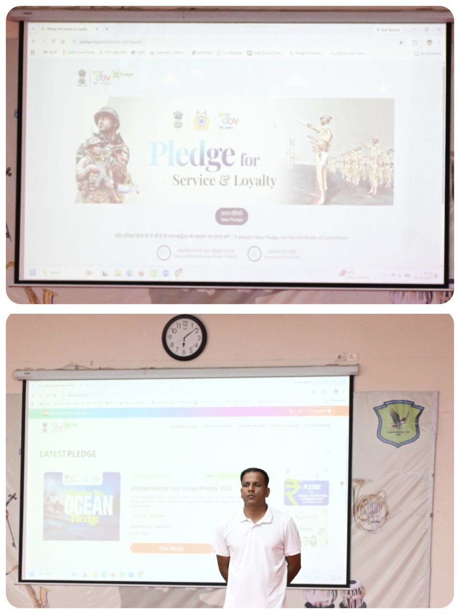 JsrGc's tweet photo. CRPF@88 | A Legacy of Service &amp; Loyalty 🇮🇳
Under the guidance of Sh. Ramesh Kumar,DIG, Team GC JSR reaffirmed its unwavering commitment to the nation by collectively taking the Pledge for Service &amp; Loyalty. The initiative aims to maximize participation in the nationwide campaign. https://t.co/4fo8cjFwL2