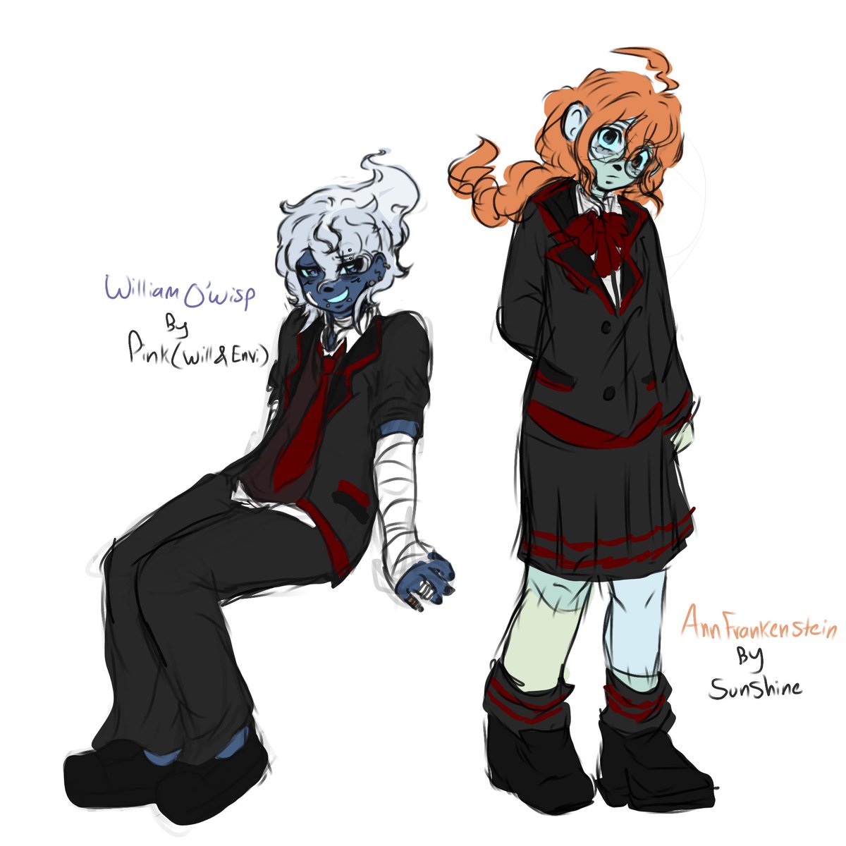 Renitivitys's tweet photo. Doodled more Kade contest entries I liked #FreakShowRP #Oc https://t.co/RkMSrVKLZY